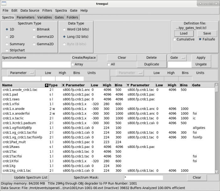 The TreeGui window