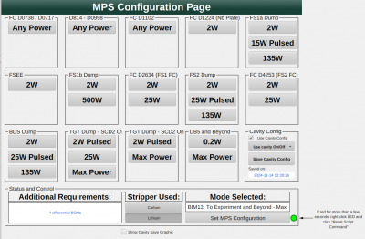 Screenshot of the MPS Config page