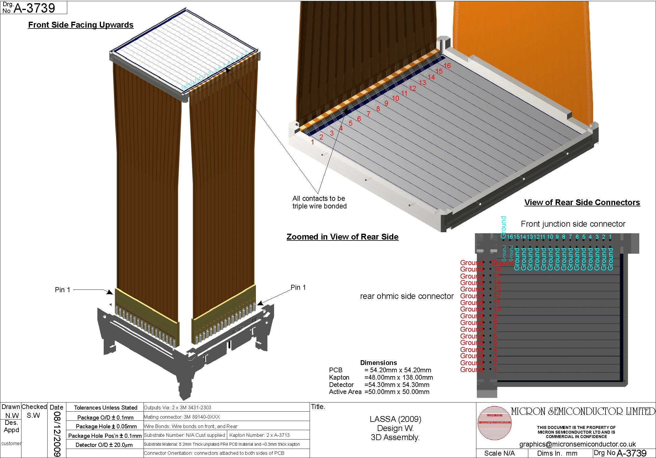  LASSA E Si Design (Design W. 3D Assmebly; Front and rear side view; connector) 